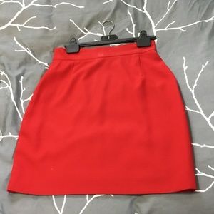 Red pencil skirt